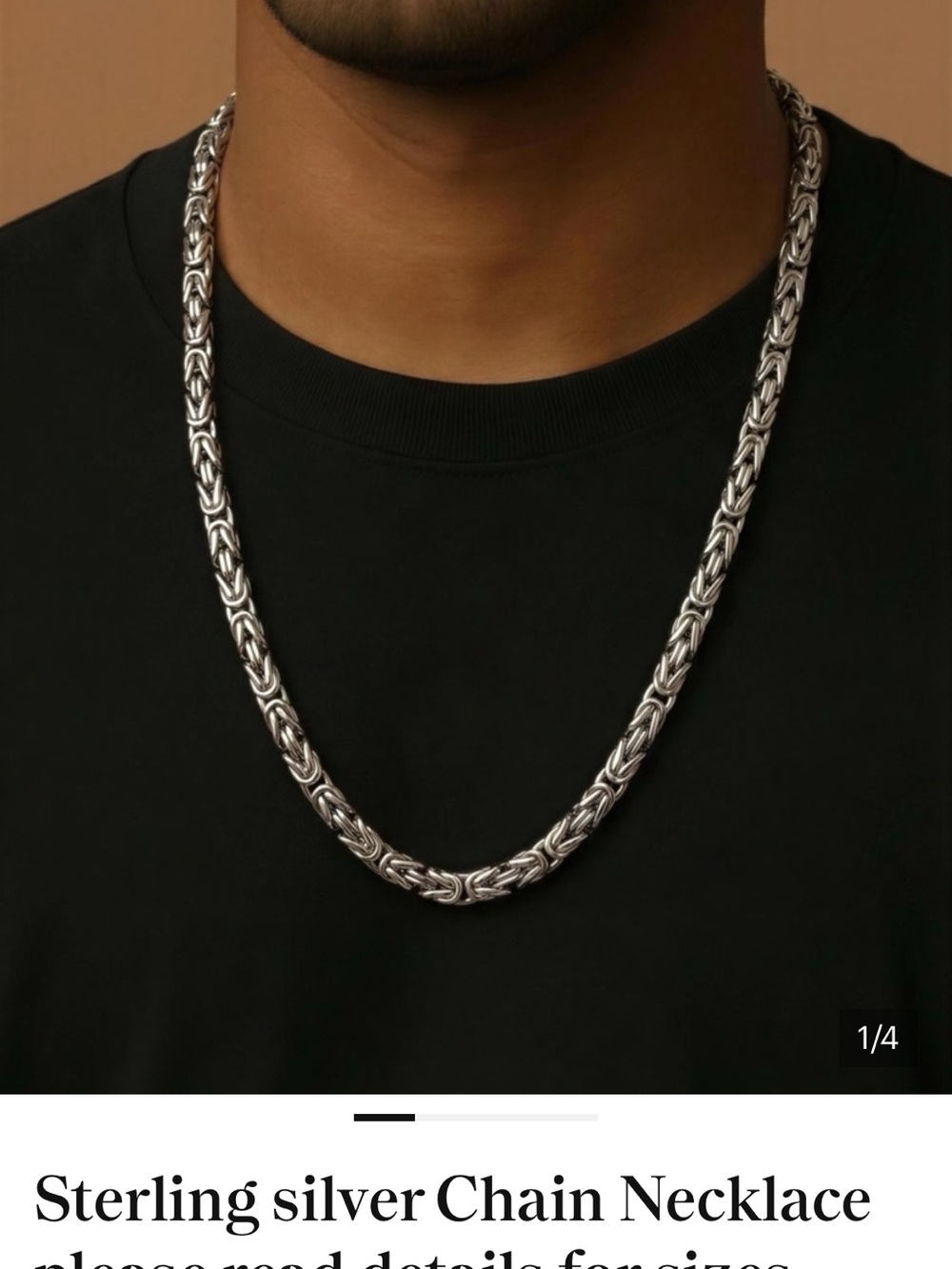 Sterling Silver Byzantine Chain set